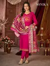 Sonika By Banwery Vertican Silk Online Kurti With Bottom Dupatta Wholesale